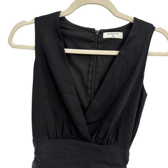 Aritzia Babaton Black Viva Ruched Mini Dress - Picture 5 of 12